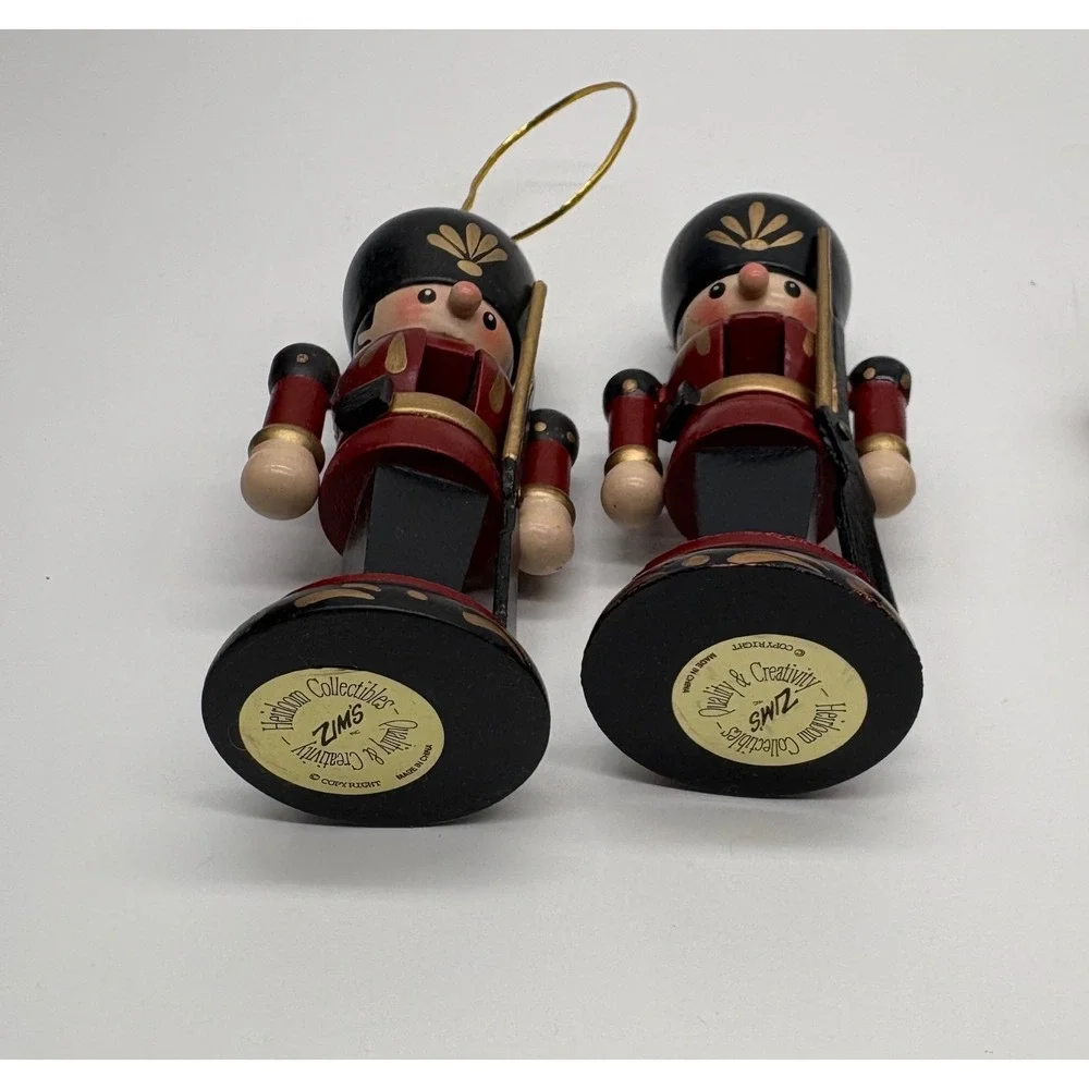 Zims Heirloom Collectibles Wooden Nutcracker Christmas Ornaments Set of 10
